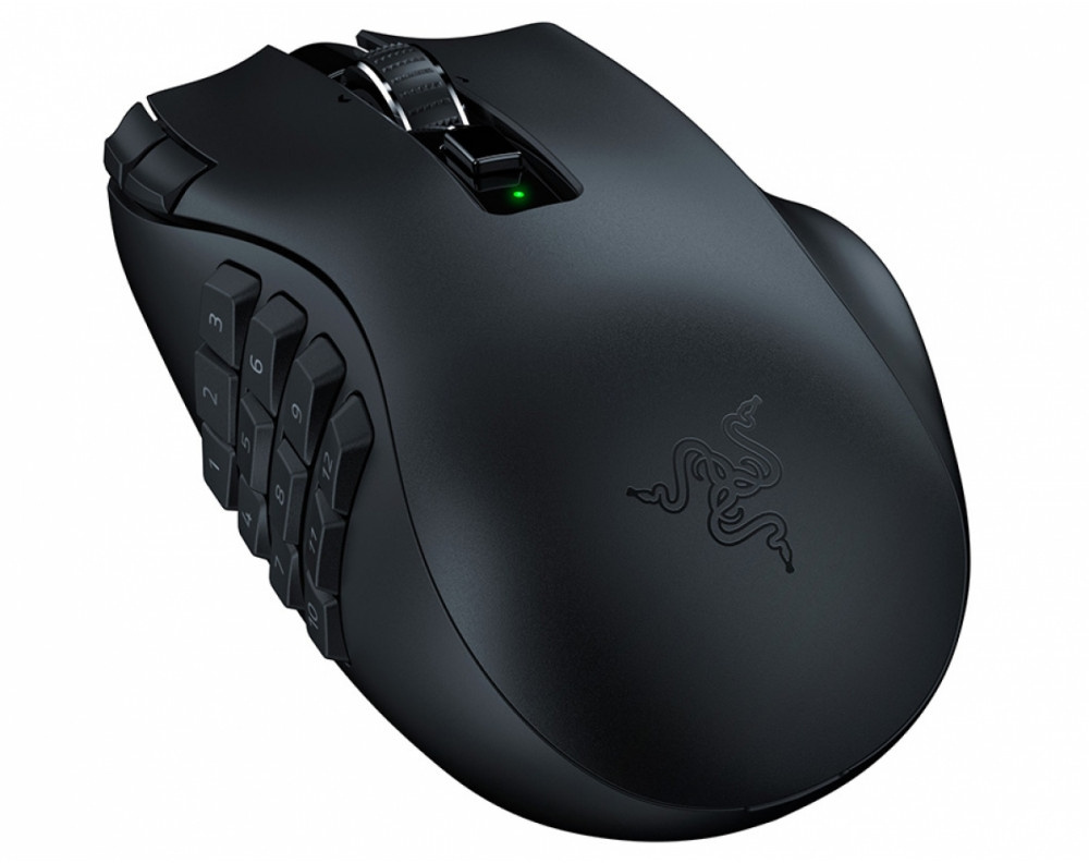 Мышь Razer Naga V2 HyperSpeed, игровая, оптическая, беспроводная, USB, черный [rz01-03600100-r3g1]